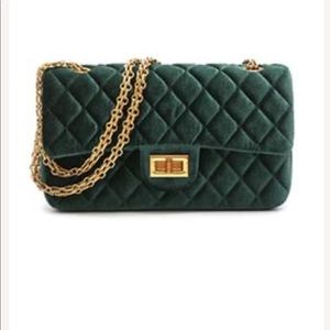 Crossbody velvet bag